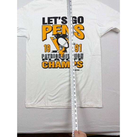 Vintage Starter Pittsburgh Penguins 1991 Single Stitch Deadstock Size L Mens Whi - Picture 11 of 11